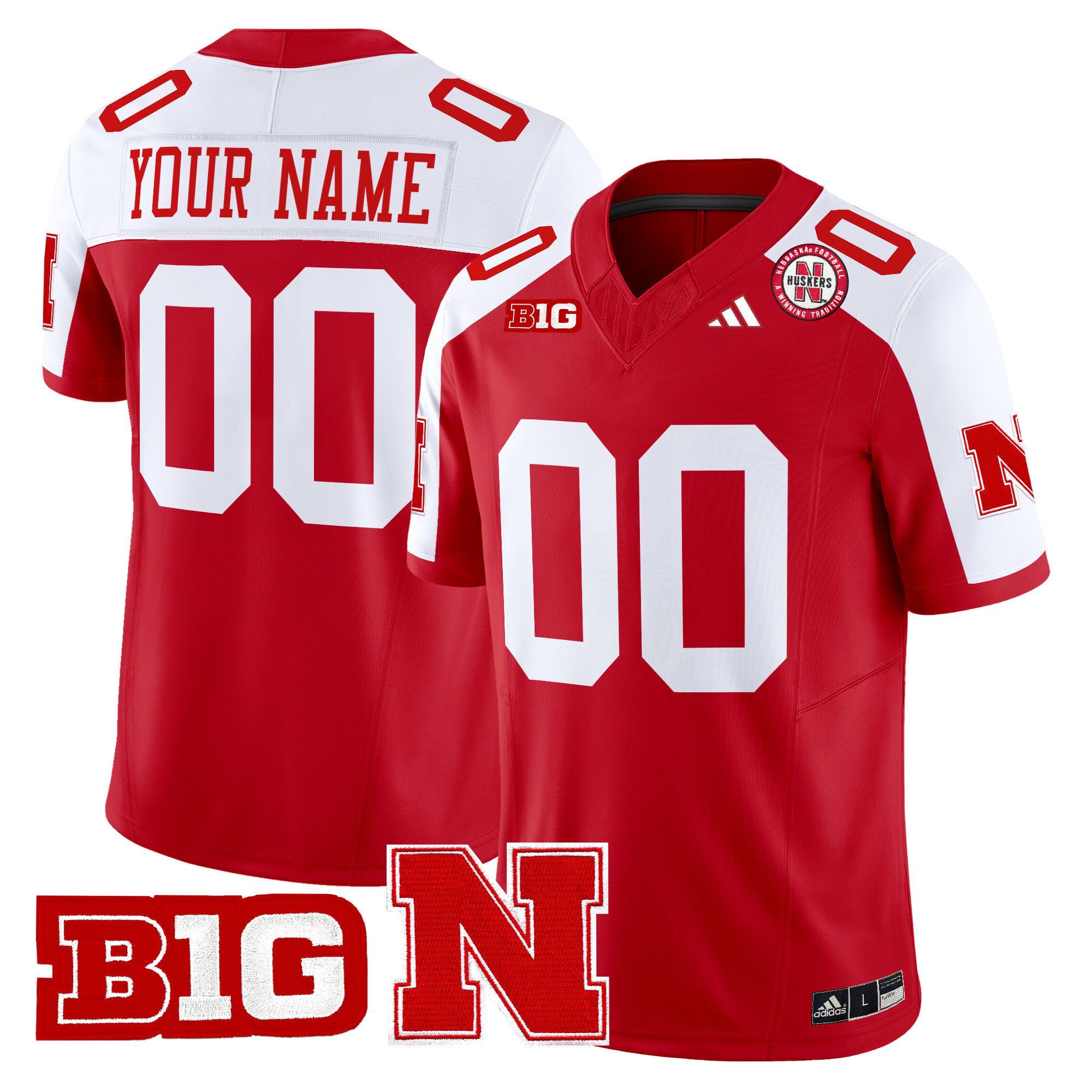 Men Nebraska Cornhuskers Red 2024 Vapor Limited Custom NCAA Jersey